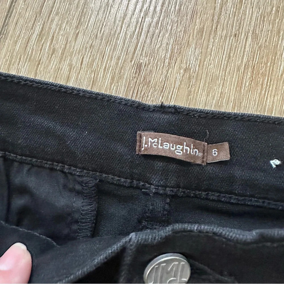 J. McLaughlin Women’s Black Mid-Rise Straight Leg Denim Jeans Size 6 GUC - Picture 5 of 8